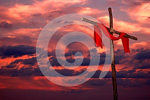 Cross and Tunic on a Sunset