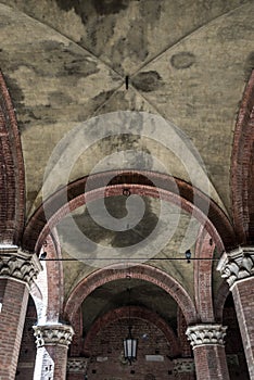 The cross vaults of the Palazzo Comunale of Siena