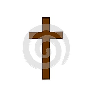 Cross vector isolated o nwhite background photo