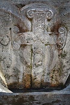 Cross from ViÅ¡eslav`s baptistery. Croatian Votive Cross