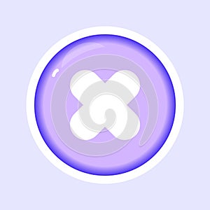 cross wrong cancel flat gradient vector icon