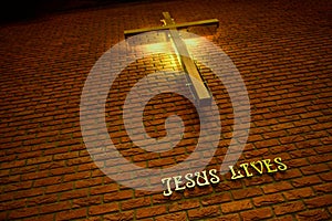 Cross and wrote Jesus Lives