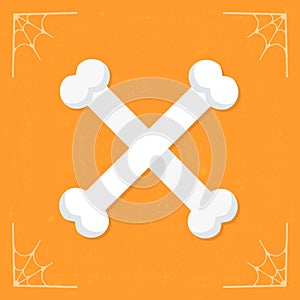 Crossbones cute funny  halloween illustration