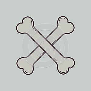 crossbones. Vector illustration decorative design