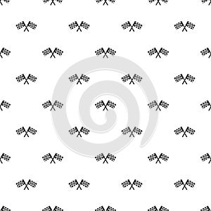 Crossed chequered flags pattern, simple style