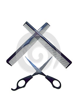 Crossed Combs with Scissors