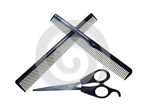 Crossed Combs with Scissors