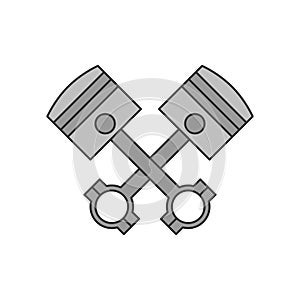 Crossed engine pistons icon