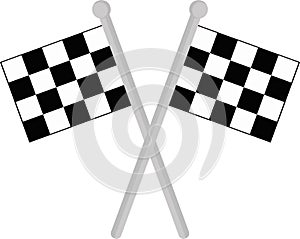 crossed flags car race