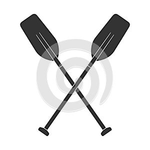 Crossed oars graphic icon