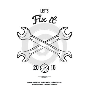 Crossed spanners. Lets fix it. Vector