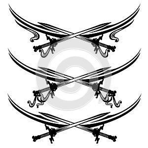 Crossed swords vector page dividers