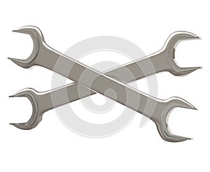 Crossed wrenches 3d