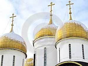 Crosses at the Assumption Cathedral in Kremlin