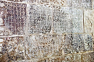 Crosses carved into the Holy Sepulchre. Jerusalem. Israel photo