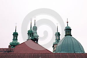 Crosses on the domes of the cathedral