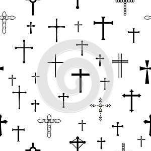 Crosses seamless pattern background icon