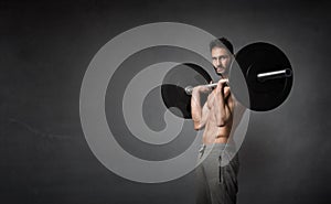 Crossfitter portrait during exercise