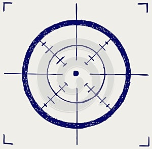 Crosshair. Doodle style