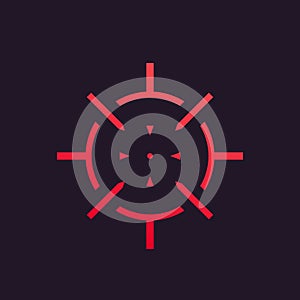 Crosshair icon, vector symbol