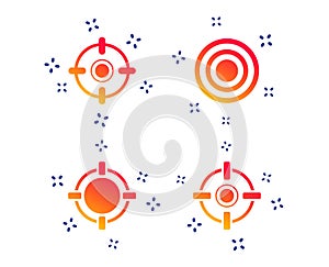 Crosshair icons. Target aim signs symbols. Vector