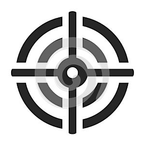 Crosshair targer icon, vector aim military symbol