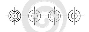 Crosshair vector symbol set