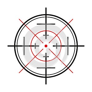 Crosshair on white background