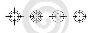 Crosshairs vector icon set