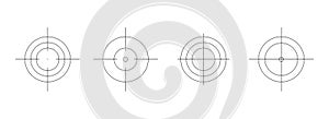 Crosshairs vector symbol set