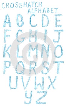 Crosshatch Alphabet