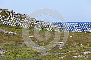 Crosshatch fence at Bonavista, Newfoundland