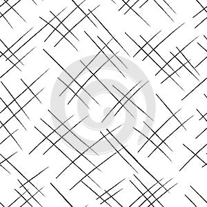 Crosshatch pattern. Seamless hand draw pattern. Simple crosshatch sketch.