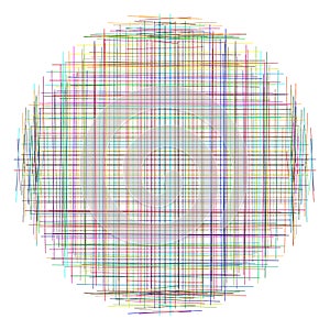 Crosshatch, tangle lines circle. Scribble, sketchy random intersecting lines grid, mesh. Abstract geometric circle. Sketch