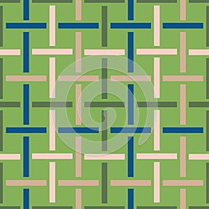 Crosshatch vector seamless pattern, wicker motif
