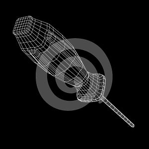 Crosshead screwdriver wireframe vector