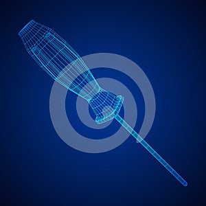 Crosshead screwdriver wireframe vector