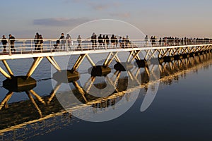 crossing bridge