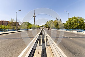 Crossing a bridge with a normal sidewalk and a bike lane