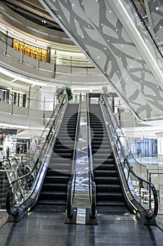 Escalators in a mall