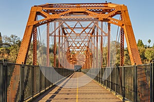 Crossing the Fair Oaks Bridge near Sacramento, California