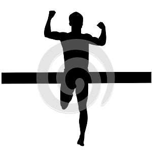 Crossing the finish line illustration by crafteroks