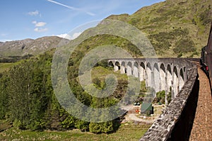 Crossing the Glenfinnan Viaduct on the Jacobite