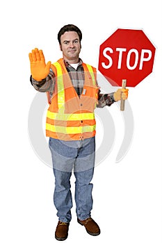 Crossing Guard Full Body Isolated