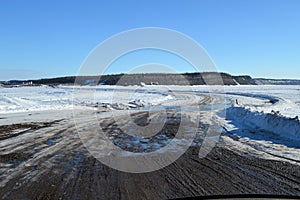 Crossing the MacKenzie River Ice Bridge