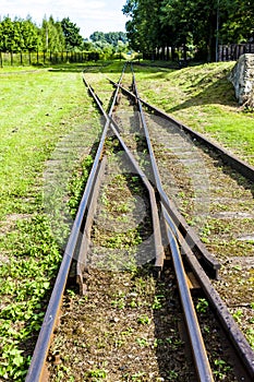 the crossing of normal and narrow gauge, Elk, Warmian-Masurian V photo