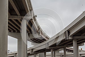 Crossing overpasses on an overcast day