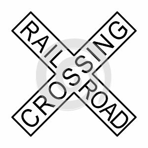 Crossing Railroad Sign