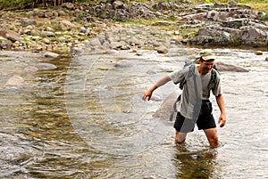 Crossing the river in tropics