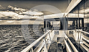 Crossing the strait with a passengers ferry